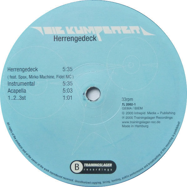 Die Kumpanen : Inflowenza K / Herrengedeck (12")