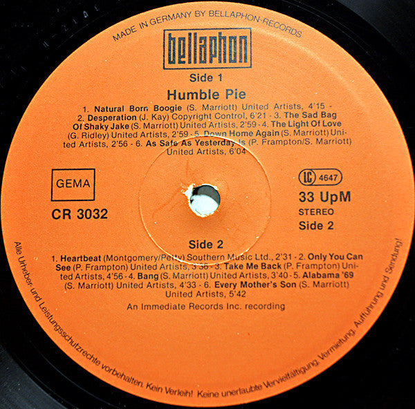 Humble Pie : Humble Pie (LP, Comp)