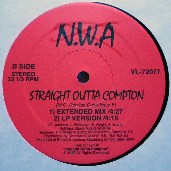 N.W.A. : Express Yourself / Straight Outta Compton (12", RE, Unofficial)