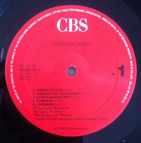 Mariah Carey : Mariah Carey (LP, Album, Club)