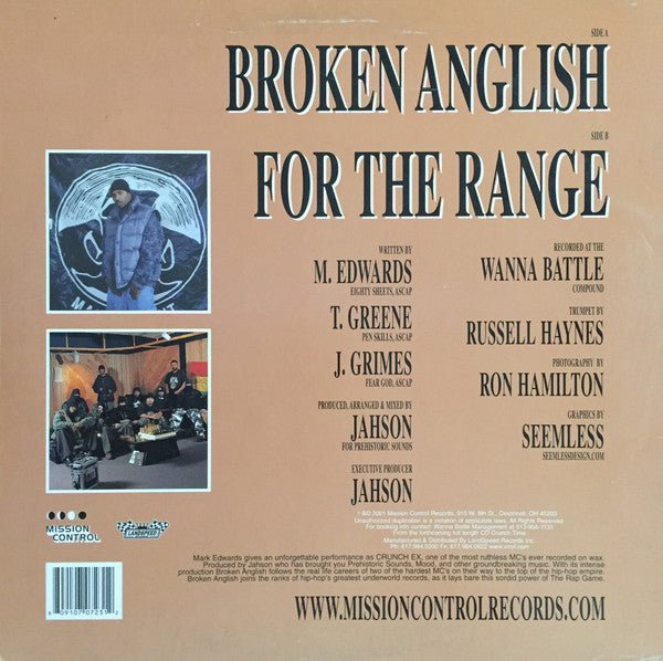 Crunch Ex Featuring Talib Kweli : Broken Anglish (12")