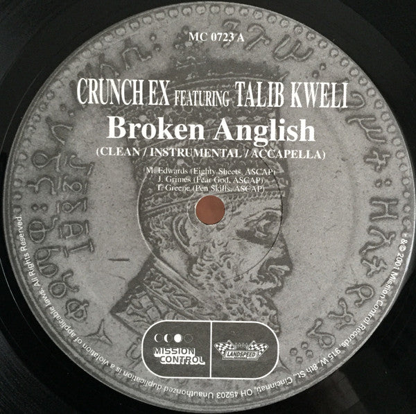 Crunch Ex Featuring Talib Kweli : Broken Anglish (12")