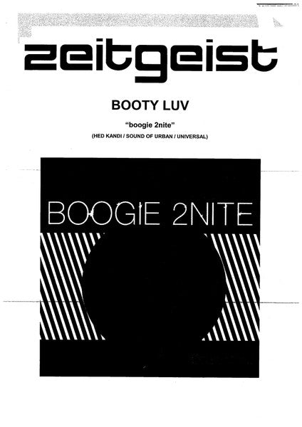 Booty Luv : Boogie 2nite (12")