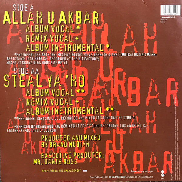 Brand Nubian : Allah U Akbar (12")