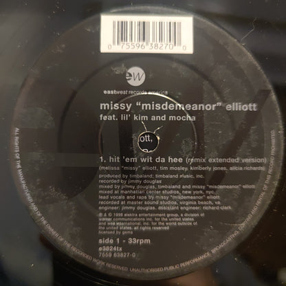 Missy Misdemeanor Elliott* Featuring Lil' Kim & Mocha : Hit 'Em Wit Da Hee (12", M/Print, 2/2)