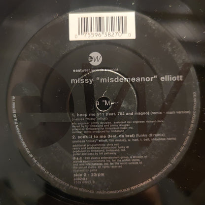 Missy Misdemeanor Elliott* Featuring Lil' Kim & Mocha : Hit 'Em Wit Da Hee (12", M/Print, 2/2)