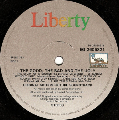 Ennio Morricone : The Good, The Bad And The Ugly - Original Motion Picture Soundtrack (LP, Album, RE)
