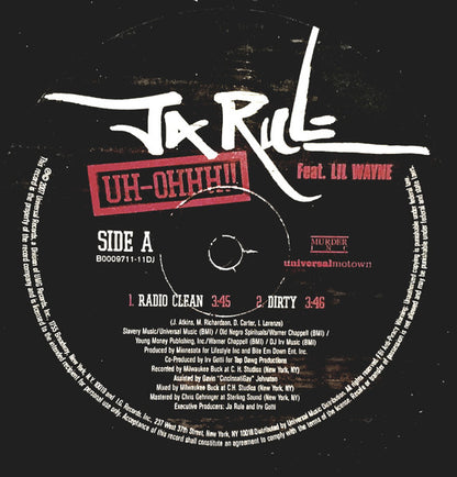 Ja Rule Feat. Lil Wayne : Uh-Ohhh!! (12", Promo)