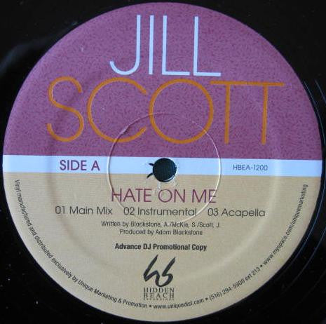 Jill Scott : Hate On Me (12", Single, Promo)