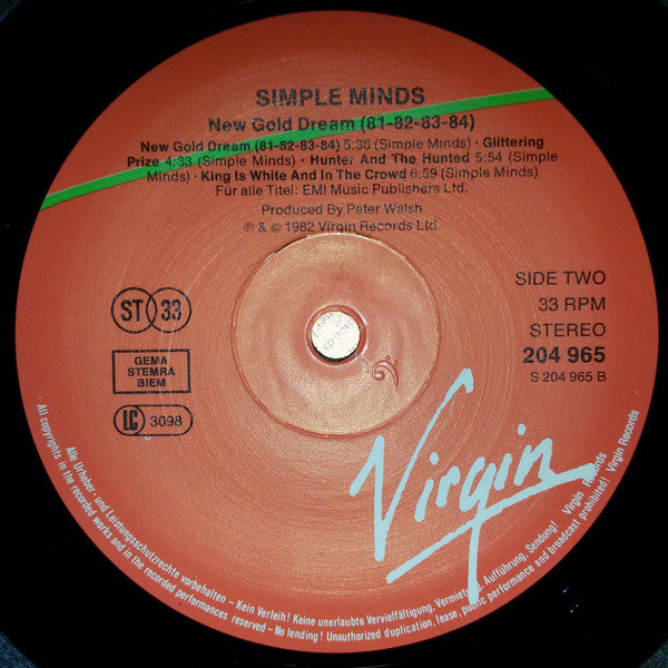 Simple Minds : New Gold Dream (81-82-83-84) (LP, Album, RP)