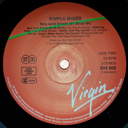 Simple Minds : New Gold Dream (81-82-83-84) (LP, Album, RP)