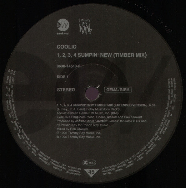 Coolio : 1, 2, 3, 4 (Sumpin' New) (12")