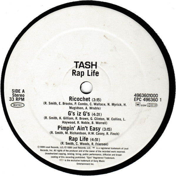 Tash : Rap Life (2xLP, Album)