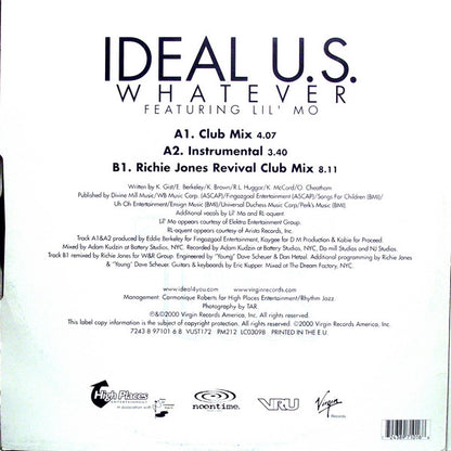 Ideal (6) Featuring Lil' Mo : Whatever (12", Single)