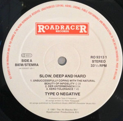 Type O Negative : Slow, Deep And Hard (LP, Album)