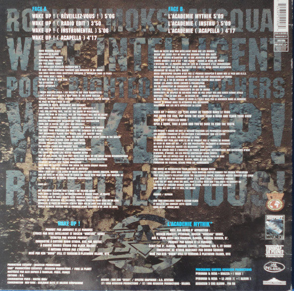 Assassin (2) & Wise Intelligent : Wake Up ! (Réveillez-Vous !) (12", Maxi)