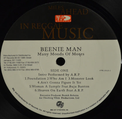 Beenie Man : Many Moods Of Moses (LP, Album)
