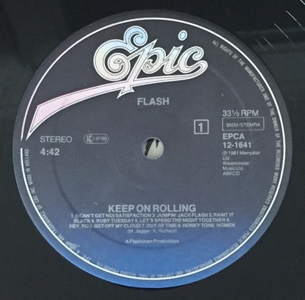 Flash (16) : Keep On Rolling (12", Maxi)