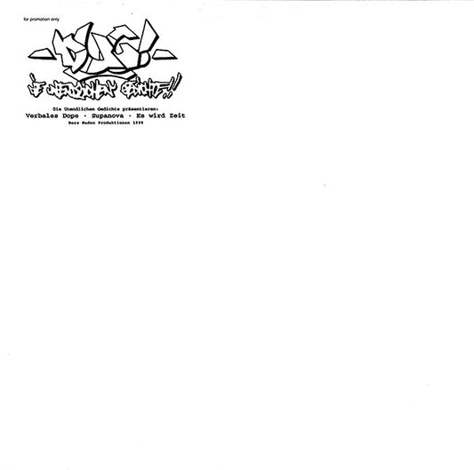 Die Unendlichen Gedichte : Verbales Dope • Supanova • Es Wird Zeit (12", Ltd, Promo)
