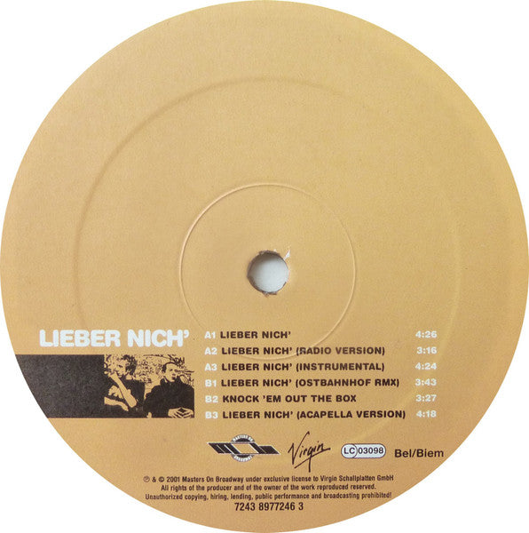 Echorausch (2) Feat. DJ Real (2) : Lieber Nich' (12")