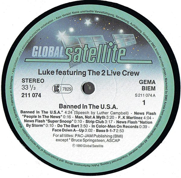 Luke featuring The 2 Live Crew : Banned In The U.S.A. - The Luke LP (LP, Album)