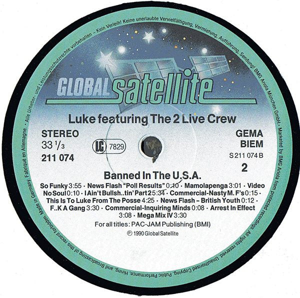 Luke featuring The 2 Live Crew : Banned In The U.S.A. - The Luke LP (LP, Album)