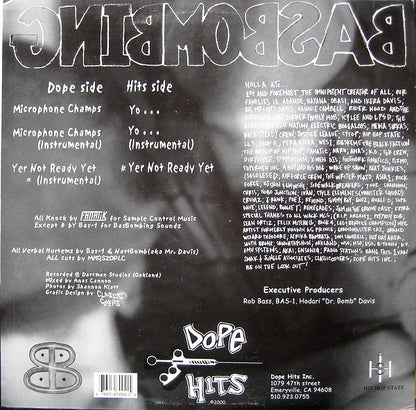 Basbombing : Microphone Champs / Yo... / Yer Not Ready Yet (12")