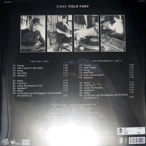 Sinks (2) : Cold Fury (2xLP, Album, Ltd, RE, RP)