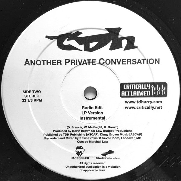 Critically Acclaimed : Road Trip / Another Private Conversation (12")