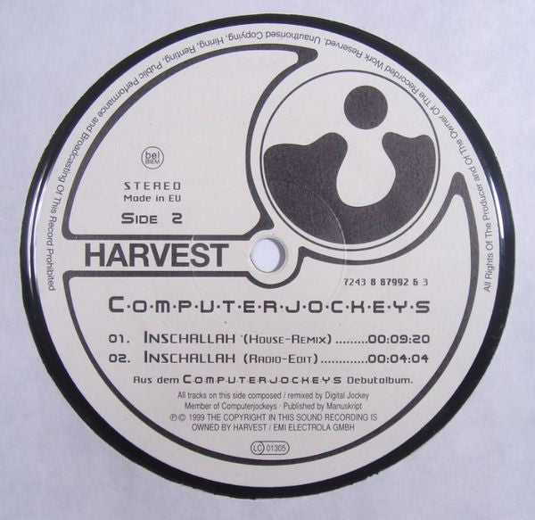 Computerjockeys : Ping Pong / Inschallah (12")