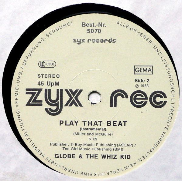G.L.O.B.E. & Whiz Kid : Play That Beat Mr. D.J. (12")