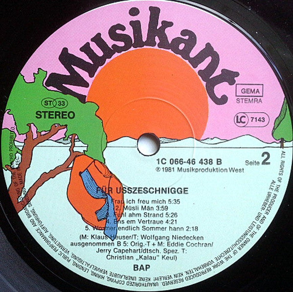 BAP : Für Usszeschnigge! (LP, Album, Gat)