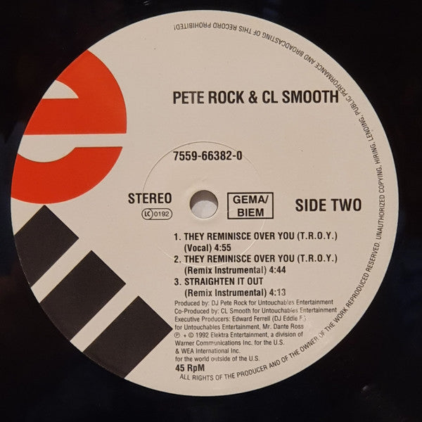 Pete Rock & C.L. Smooth : Straighten It Out (12", Single)