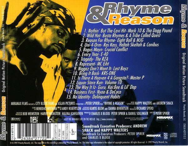 Various : Rhyme & Reason - Original Motion Picture Soundtrack (CD, Comp)