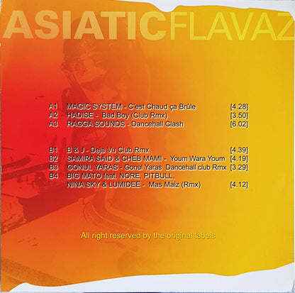 Various : Asiatic Flavaz Vol. One Partytracks Edition (12", Unofficial)