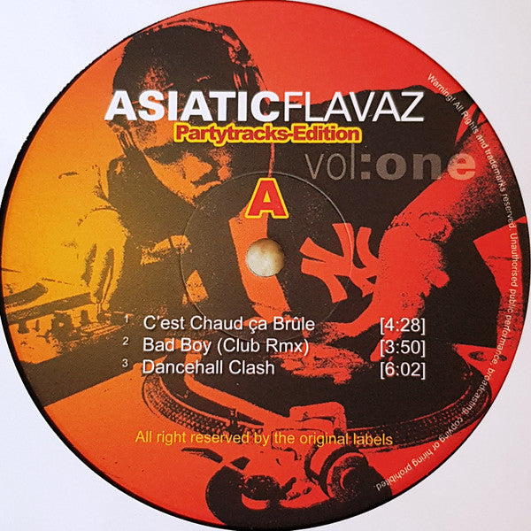 Various : Asiatic Flavaz Vol. One Partytracks Edition (12", Unofficial)