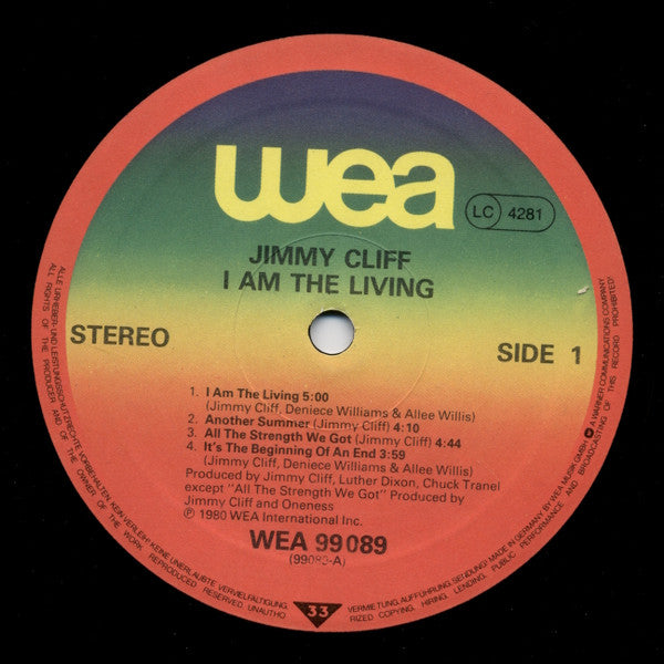 Jimmy Cliff : I Am The Living (LP, Album)