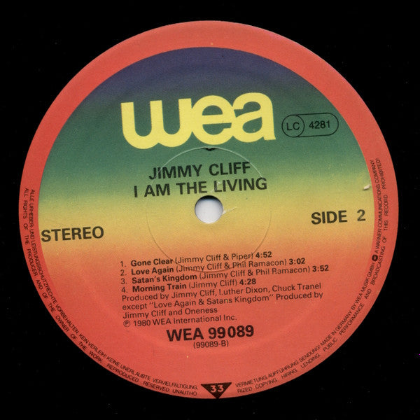 Jimmy Cliff : I Am The Living (LP, Album)