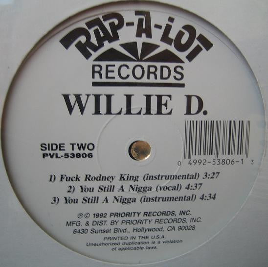 Willie D : Clean Up Man (12", Maxi)