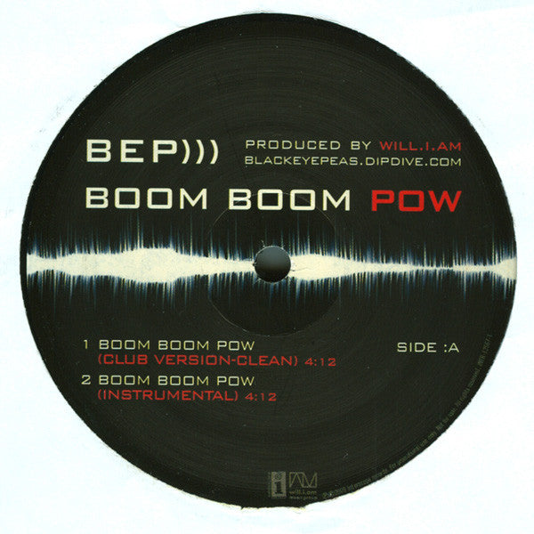 Black Eyed Peas : Boom Boom Pow (12", Promo)