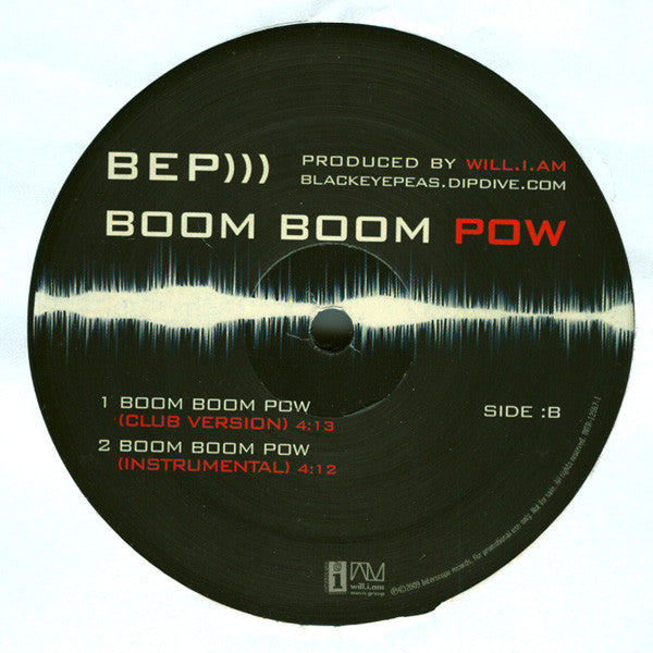 Black Eyed Peas : Boom Boom Pow (12", Promo)