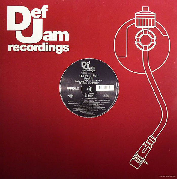 DJ Felli Fel* Featuring T-Pain, Sean Paul, Flo Rida And Pitbull : Feel It (12")