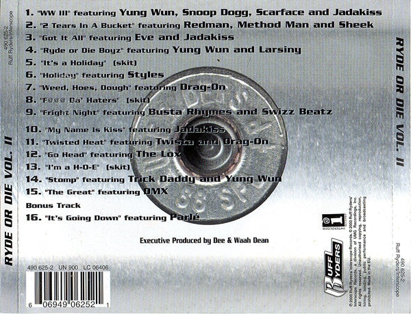 Ruff Ryders : Ryde Or Die Vol. II (CD, Comp)