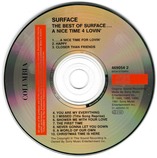 Surface : The Best Of Surface...A Nice Time 4 Lovin' (CD, Comp)