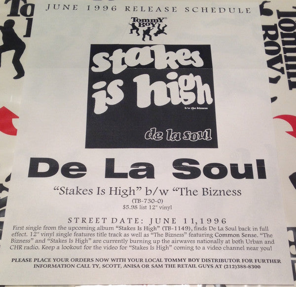 De La Soul : Stakes Is High (12")