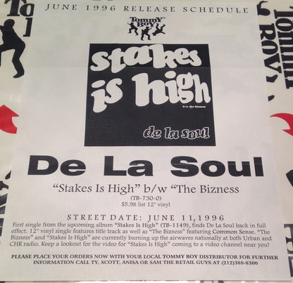De La Soul : Stakes Is High (12")