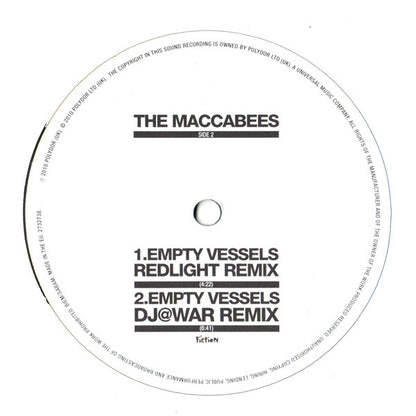 The Maccabees Featuring Roots Manuva : Empty Vessels (12")
