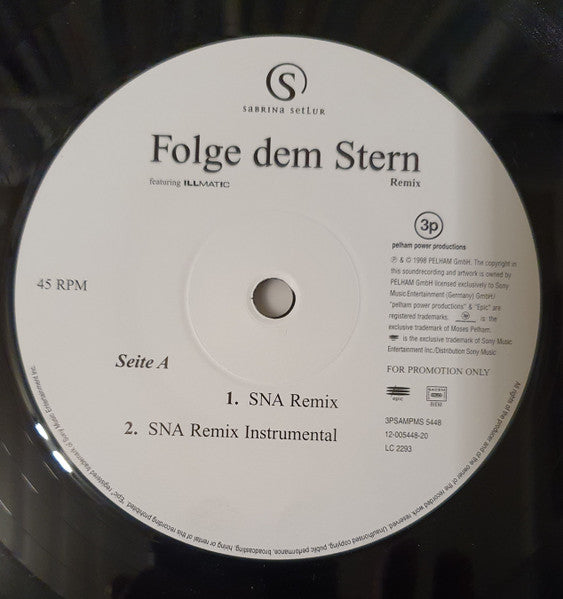 Sabrina Setlur Featuring Illmat!c : Folge Dem Stern Remixe (12", Promo)