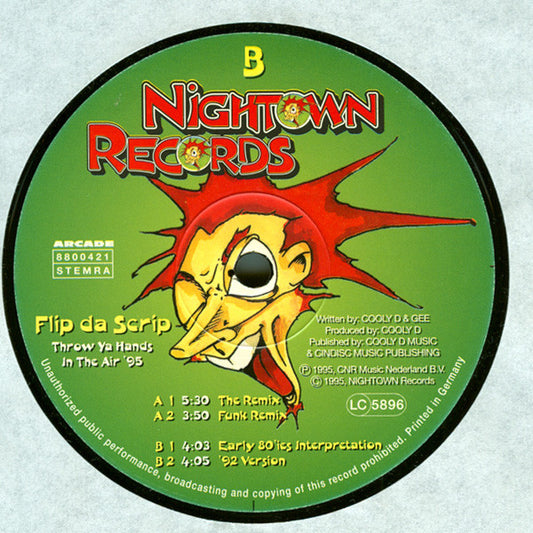 Flip Da Scrip : Throw Ya Hands In The Air '95 (12")