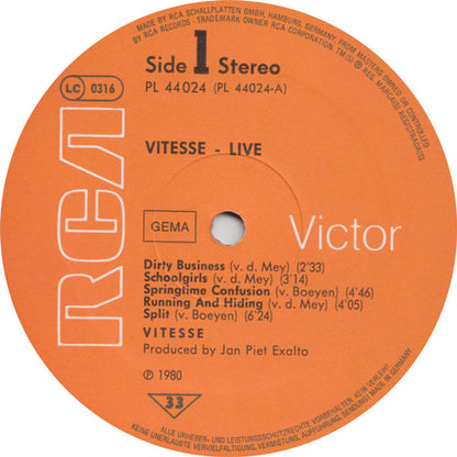 Vitesse (2) : Live (LP, Album, Ora)